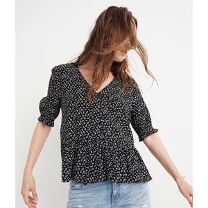 Madewell Courtyard Ruffle Hem Top